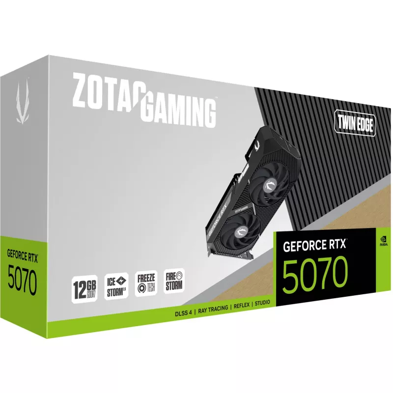 Placa gráfica ZOTAC GAMING GeForce RTX 5070 Twin Edge 12GB GDDR7