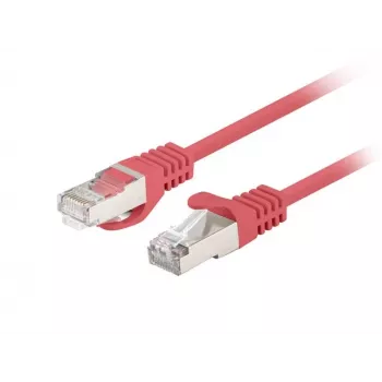 Cabo de patch Lanberg PCF6-20CC-0100-R Cat.6 F/UTP, pack de 10, 1 m, vermelho
