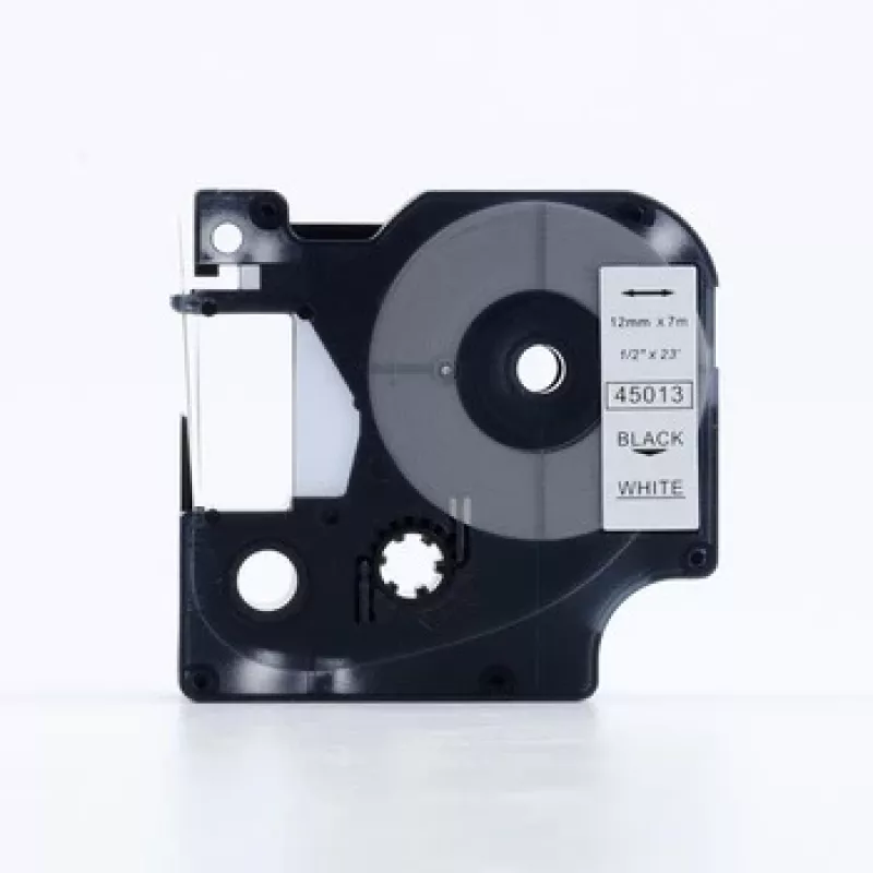Fita compatível Dymo S0720530 D1 45013 12mm x 7m preto sobre branco