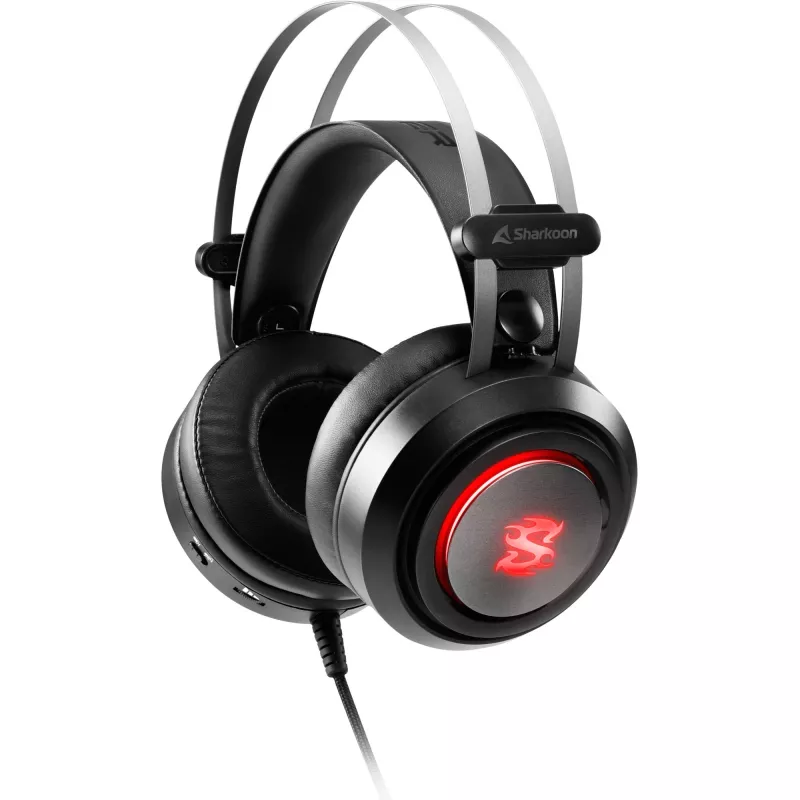 Headset Sharkoon Skiller SGH30 com fios Gaming com arco de cabeça, preto