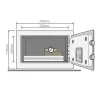 Cofre de chão Yale YSV/170/DB2/P 3,8 L aço rosa