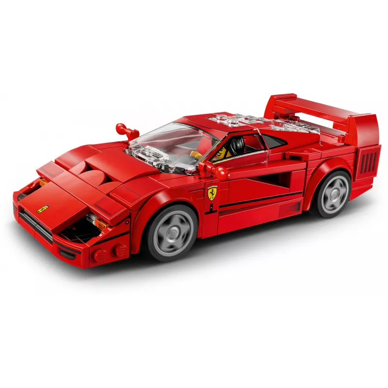 LEGO Speed Champions Ferrari F40 Supercarro – carro de brinquedo de construção para meninos e meninas a partir dos 9 anos com minifigura de condutor, decoração de quarto de criança