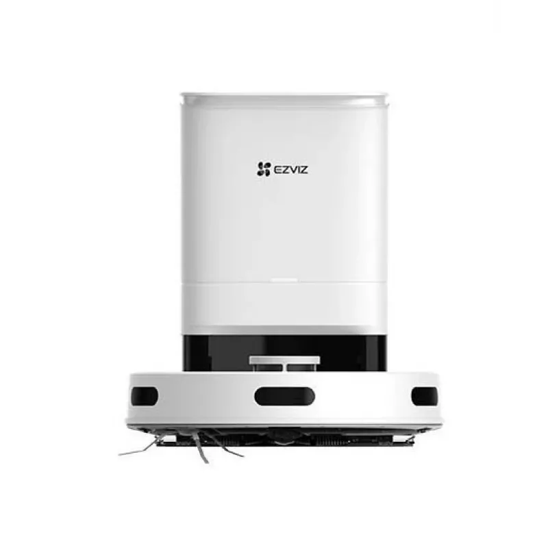 Robô aspirador EZVIZ RE5 PLUS — Navegação LiDAR, potência de aspiração 4000 Pa, autonomia 240 min, depósito de pó 0,35 l, depósito de água 0,3 l, estação base com ecrã tátil