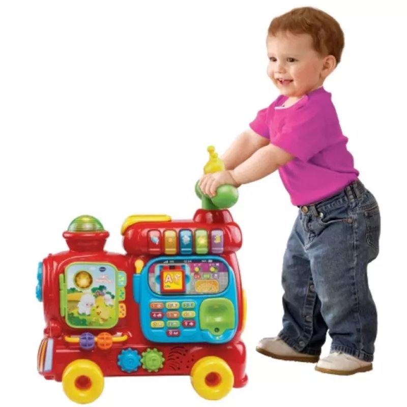 VTech Baby 80-181904 comboio ABC, brinquedo de montar, 4 rodas, 12-36 meses