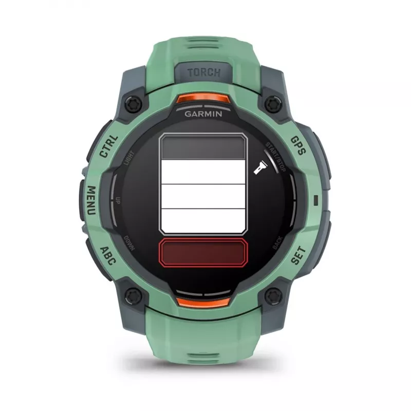 Garmin Instinct 3 AMOLED 3,05 cm (1,2) 45 mm Digital 390 x 390 píxeis Ecrã tátil verde GPS (satélite)