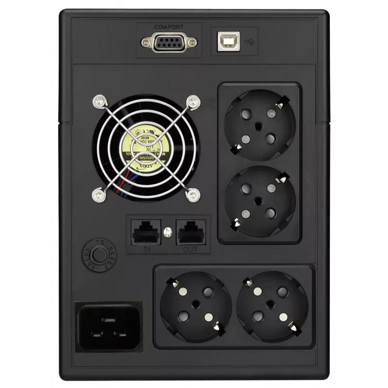 Fonte de alimentação ininterrupta PowerWalker VI 3000 SCL — UPS Line-Interactive 3 kVA / 1800 W, 230 V, bateria 9 Ah, LCD, torre, preto