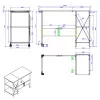 Mesa dobrável Loft Maclean, dimensões: 107x45x75 cm, máx. 150 kg, com tampo, cor nogueira escura, MC-411 B
