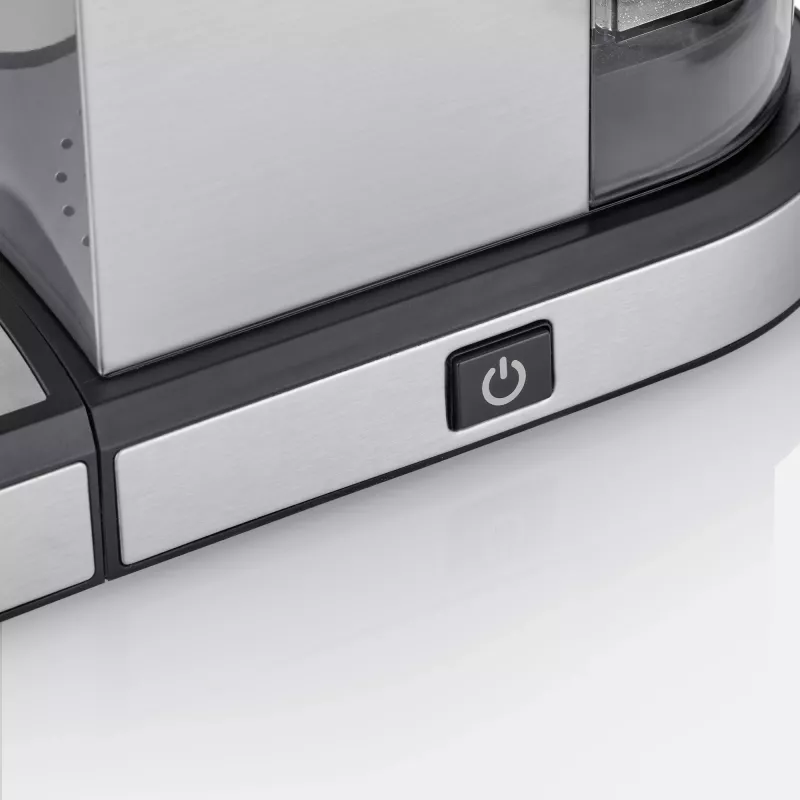 Máquina de café expresso SEVERIN Newspresa KA 5997 — semiautomática, depósito de água de 1 l, 1350 W, café moído, preto/aço inoxidável escovado/cromado