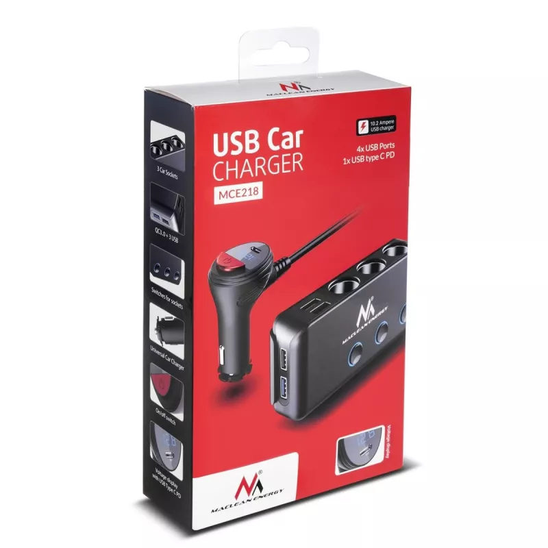 Carregador de automóvel Maclean MCE218 carregador para dispositivos móveis