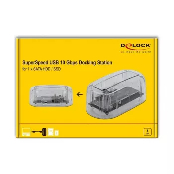 Caixa para HDD/SSD DeLOCK 64089 transparente 2,5/3,5 polegadas