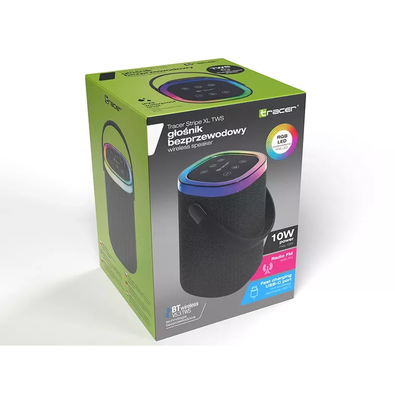 Auscultadores True Wireless Stereo Bluetooth TRACER TRAGLO47615 com iluminação RGB
