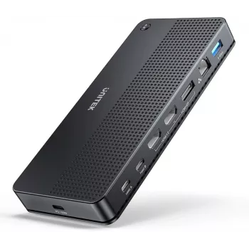 Docking station UNITEK D1103A01 USB4 com fio preto 100W Power Delivery