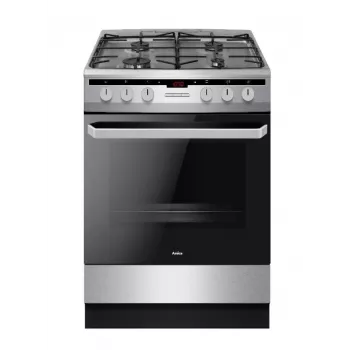 Fogão AMICA 618GES2.33HZpTaF(Xx) 58465 — elétrico-gás, 4 bicos, aço inoxidável, classe energética A