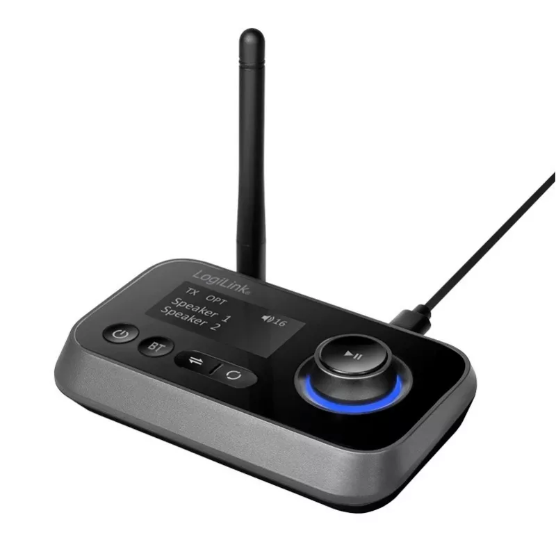 Transmissor/receptor de áudio Bluetooth LogiLink BT0062 BT 5.0 alcance 10 m