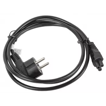 Cabo de alimentação Lanberg CA-C5CA-11CC-0018-BK preto 1,8 m CEE7/7 conector fêmea C5 (CA-C5CA-11CC-0018-BK)