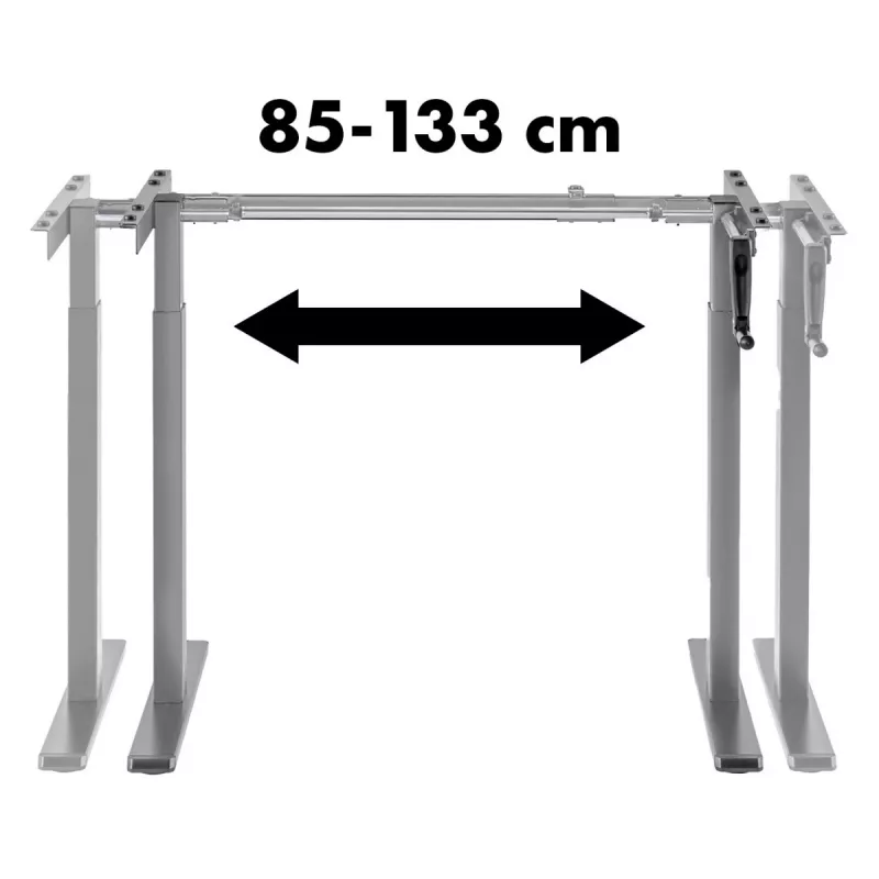 Secretária com regulação manual de altura MACLEAN MC-790NG — carga máx. 60 kg, altura máx. 120 cm