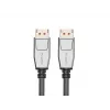 Cabo DisplayPort LANBERG CA-DPDP-20CU-0010-BK — DisplayPort para DisplayPort, 1 m, preto/prateado