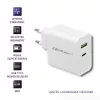 Carregador Qoltec 51718 | 45W | 5-20V | 2,4-3A | USB Type-C PD | USB | branco