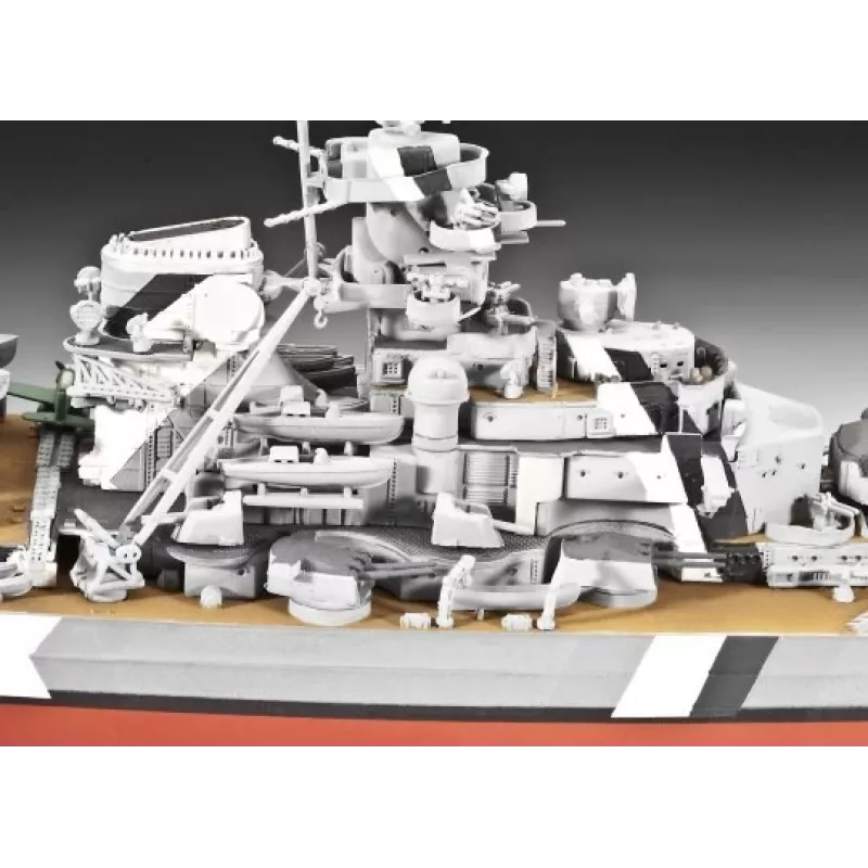 Maquete de navio de guerra Revell Bismarck 1:700