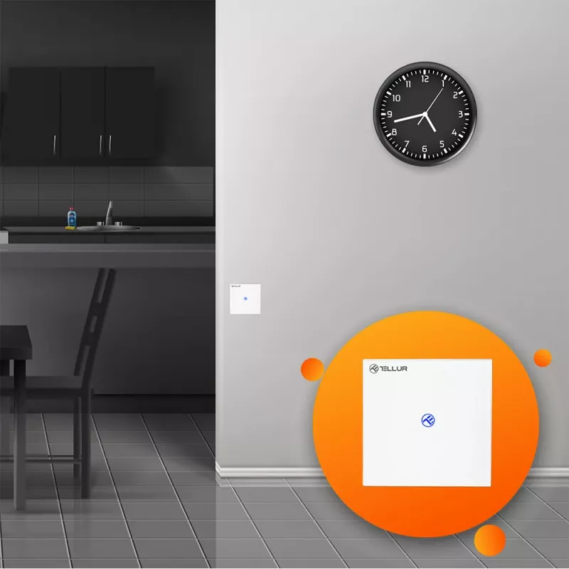 Interruptor Smart WiFi Tellur SS1N — 1 porta, 1800W, 10A