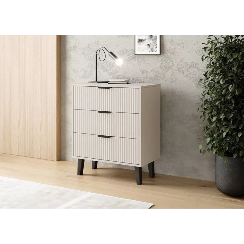 Cómoda estreita SCANDI 3S, cor caxemira