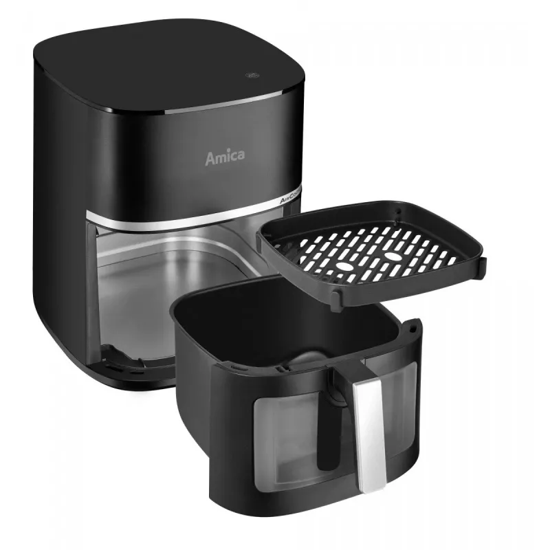 Amica AFM 6020 fritadeira de ar, 7,2 l, 1700 W, 10 programas, ecrã LCD, preta