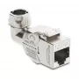 Módulo Keystone RJ45 conector fêmea Cat.6A sem ferramentas 90° DELOCK 90800