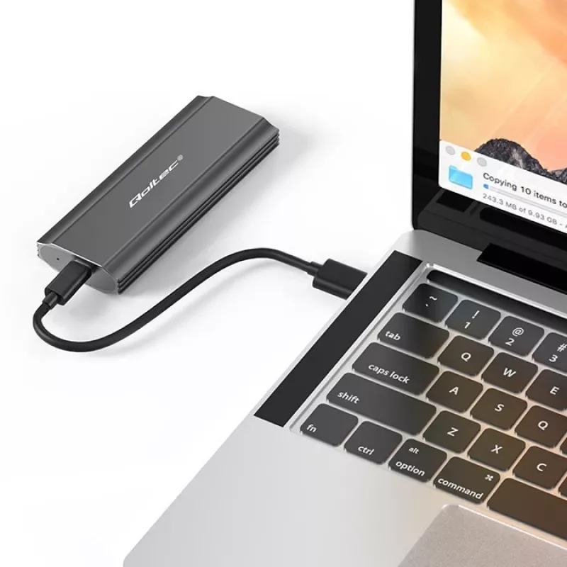Caixa | compartimento NV2271 para disco M.2 SSD | SATA | NVMe | USB-C | 2TB