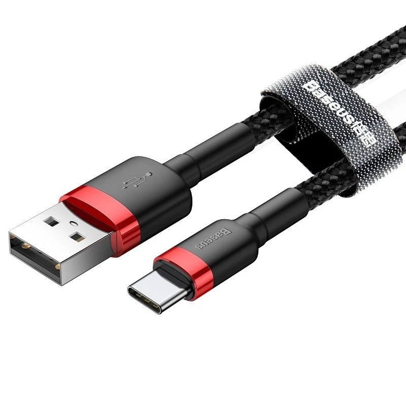 Cabo para telemóvel Baseus vermelho 1 m USB A USB C