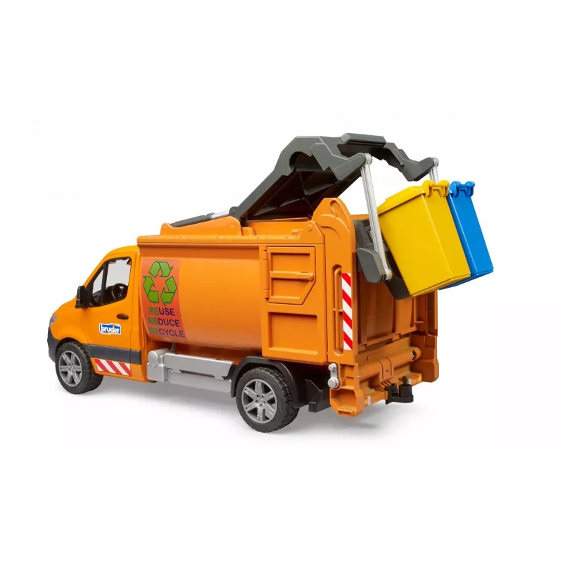 Veículo de modelo BRUDER MB Sprinter Camião do lixo BR-02682, réplica de brinquedo à escala