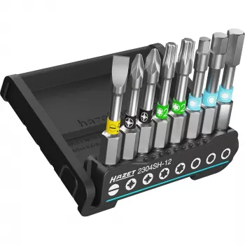 SmartHolder 2304SH-12, conjunto de bits 1/4 preto, 8 peças, bits longos com zona de torção