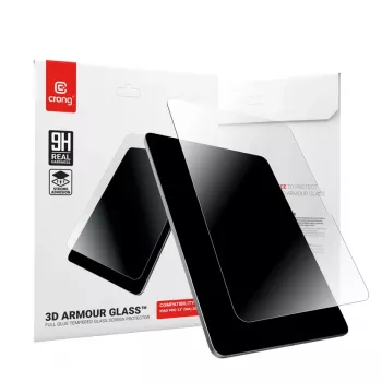 Protetor de ecrã em vidro temperado Crong para iPad Pro 13 polegadas M4 — anti-riscos, alta transparência