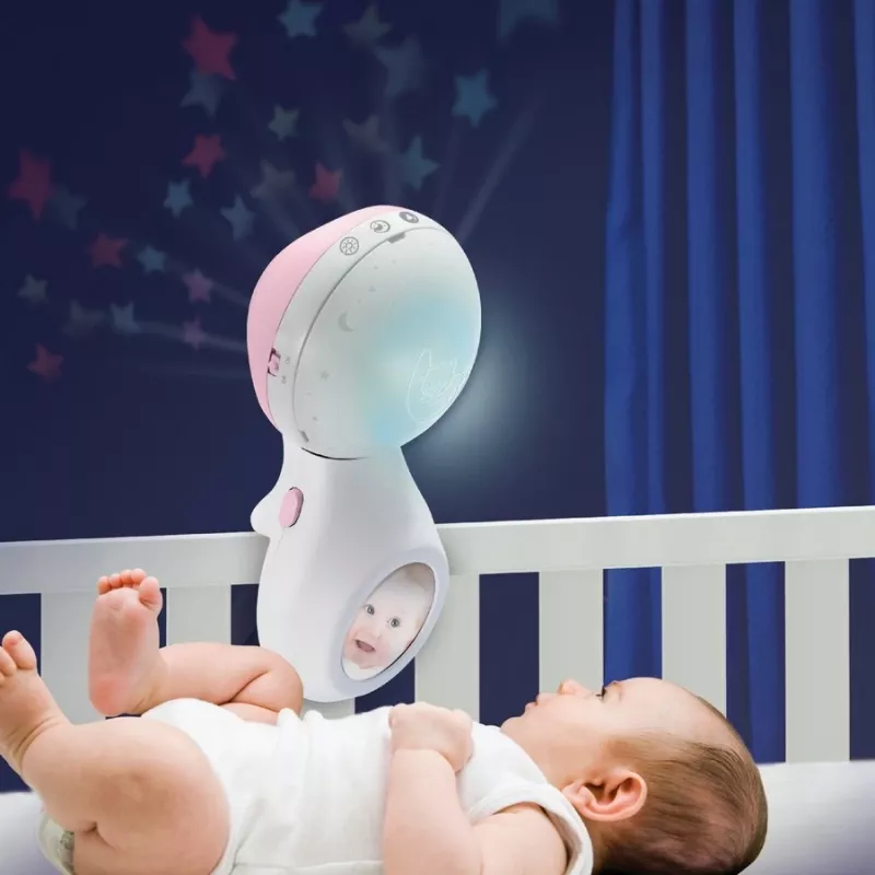 Caixa de música para bebé B-kids 3in1 Infantino 150302050 – rosa pó, brinquedo calmante 3 em 1