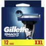 Lâmina de barbear Gillette MACH3 Turbo 12 unid. aço inoxidável homem