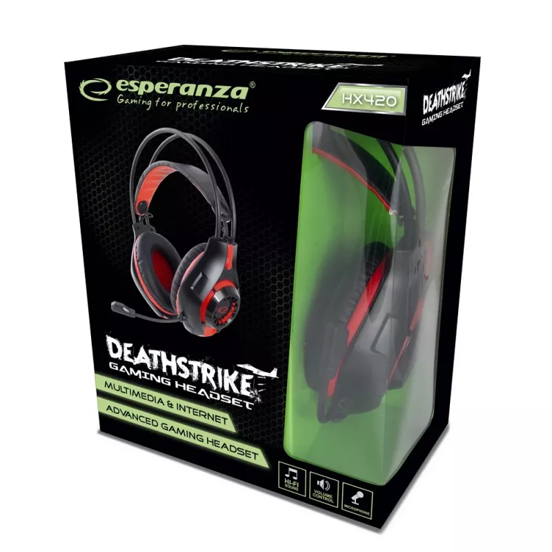 Headset gaming com microfone Deathstrike