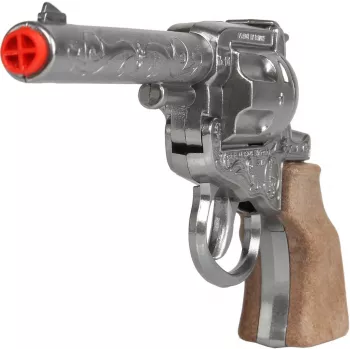 Revólver cowboy de brinquedo em metal Gonher 8 tiros modelo 239842