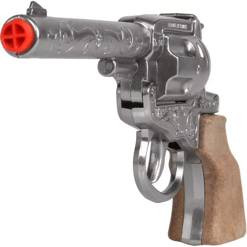 Revólver cowboy de brinquedo em metal Gonher 8 tiros modelo 239842