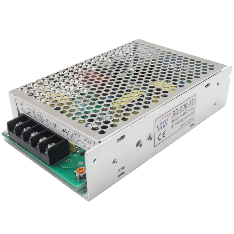 Conversor de tensão DC/DC Extralink SD-50C-24 48V→24V 50W caixa metálica com refrigeração passiva