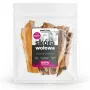 Petiscos para cães UNISZKI pele de vaca 100 g — tiras naturais de pele de vaca para higiene dentária, saqueta de 100 g, proteína 65%