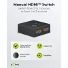Goobay 58485 Comutador HDMI manual 2 para 1, 4K 30 Hz, Preto