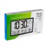 Relógio de parede GreenBlue GB218 — LCD extra grande, estação meteorológica, temperaturas interior/exterior, indicação de data