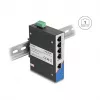 Switch Ethernet DELOCK 80162 — 5 portas Gigabit RJ45 para montagem em calha DIN