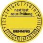 Etiquetas de ensaio Benning 300 unid. para testador de aparelhos 756212 (Ø) 30 mm Próximo ensaio (756212)