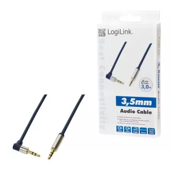 LOGILINK CA11300 LOGILINK - cabo de áudio 3,5 m/m 90 3 m azul