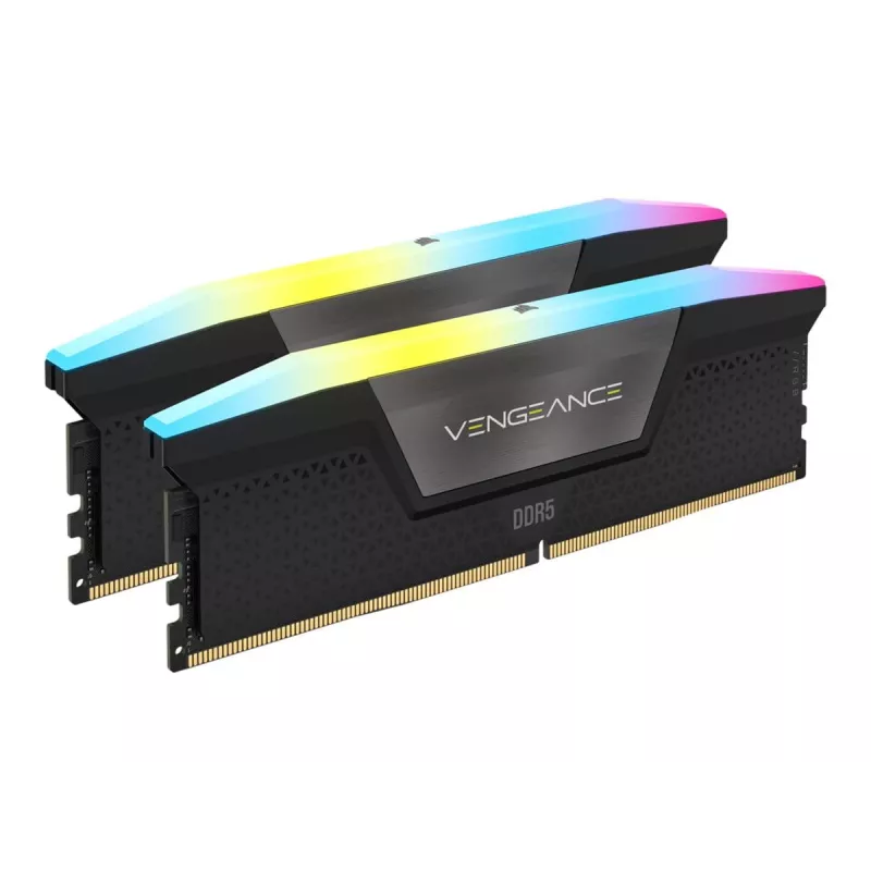 DIMM 64 GB DDR5-6000 (2x 32 GB) Dual-Kit, memória RAM preta, CMH64GX5M2B6000C30, Vengeance RGB, INTEL XMP