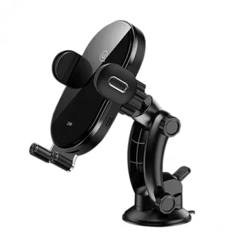 Suporte de carro indutivo para smartphones usams US-CD131 15W automático para para-brisas e painel de bordo