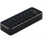 Hub USB3.2 Gen1 ROLINE, 7x A, portas comutáveis individualmente (14.02.5057)