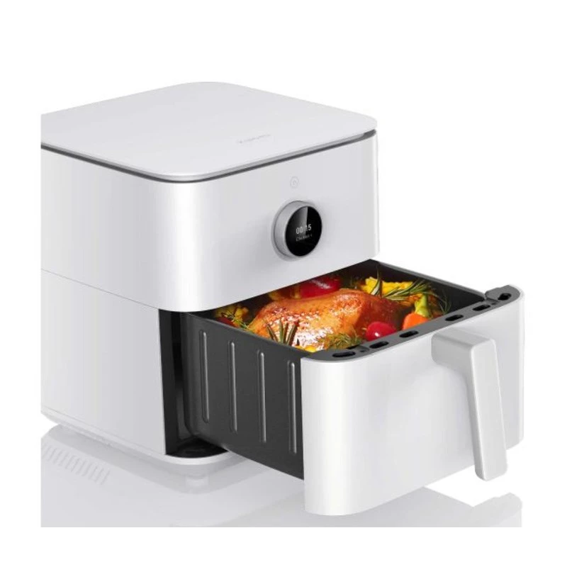 Fritadeira de ar quente Xiaomi Smart Single 6,5 L 1800 W Branco — 6,5 L, 1800 W, Wi‑Fi, LCD, tigela PTFE