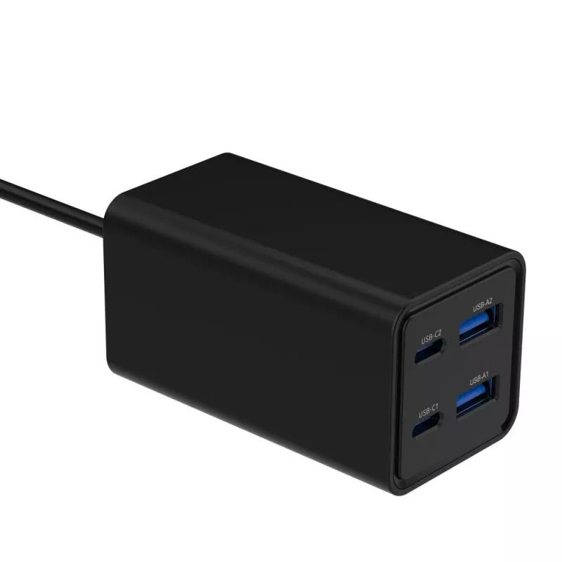 Gembird TA-UC-2A2C-PD65-01-BK Carregador para dispositivos móveis portátil, smartphone preto AC carregamento rápido interior