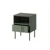 Mesa de cabeceira cama meble TRESSE 44×40×53 cm verde mate, 1 gaveta, conjunto de 2